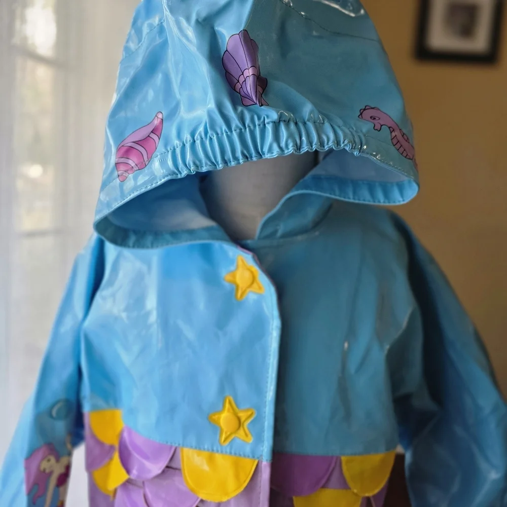 Kidorable Girls Mermaid‎ Raincoat Size 4/5